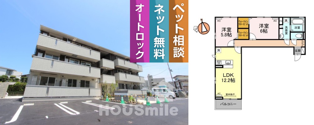 コモド 202の外観と間取り図