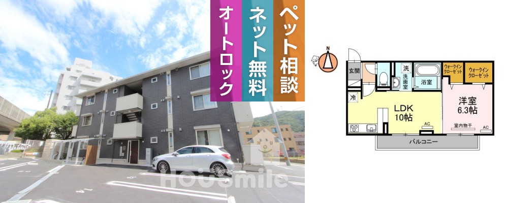 KIZUNA 202の外観と間取り図