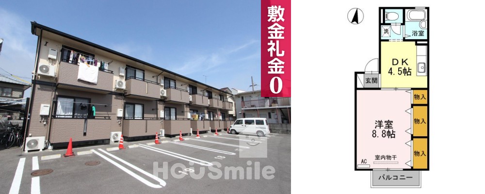 プレステージュ21 II棟 203の外観と間取り図