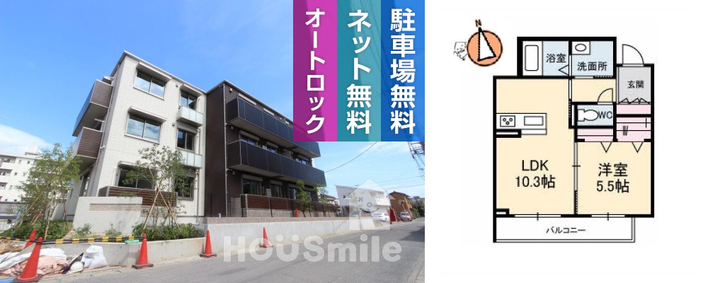 ベレオ昭和 A棟 203の外観と間取り図