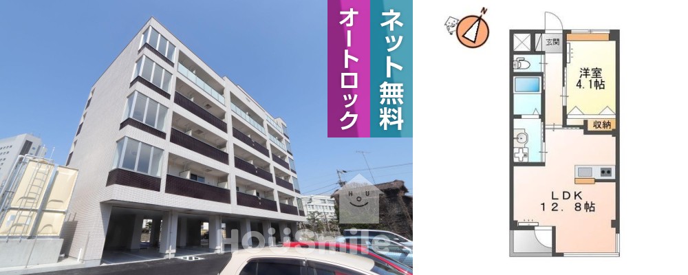 ユニヴァリィ県庁東 601の外観と間取り図