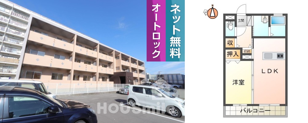 イオンハイツ 22の外観と間取り図