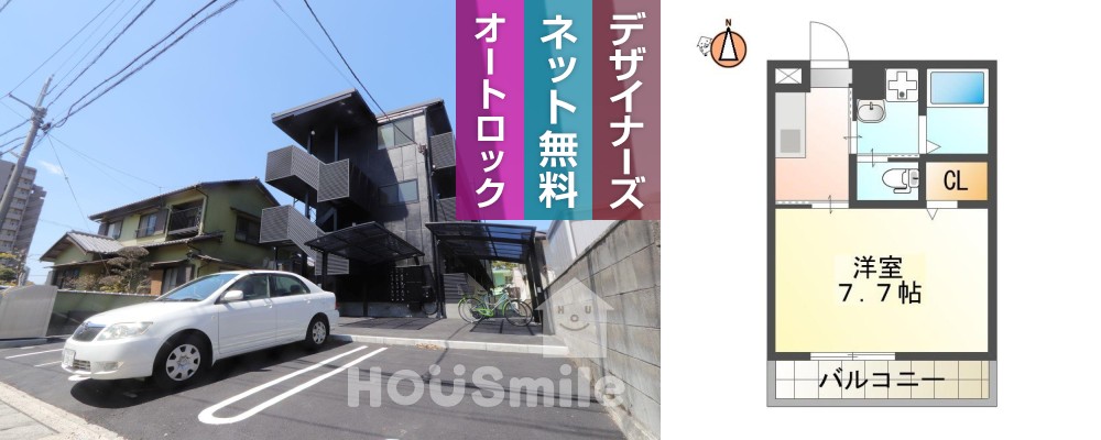 ピース・ルーチェ 302の外観と間取り図