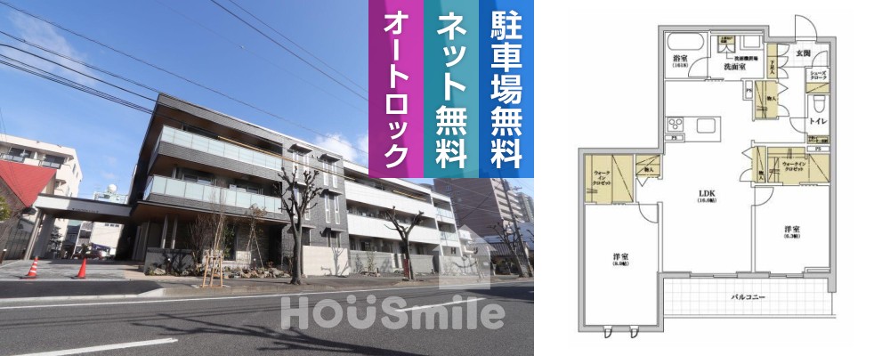PROGRESS沖浜 203の外観と間取り図