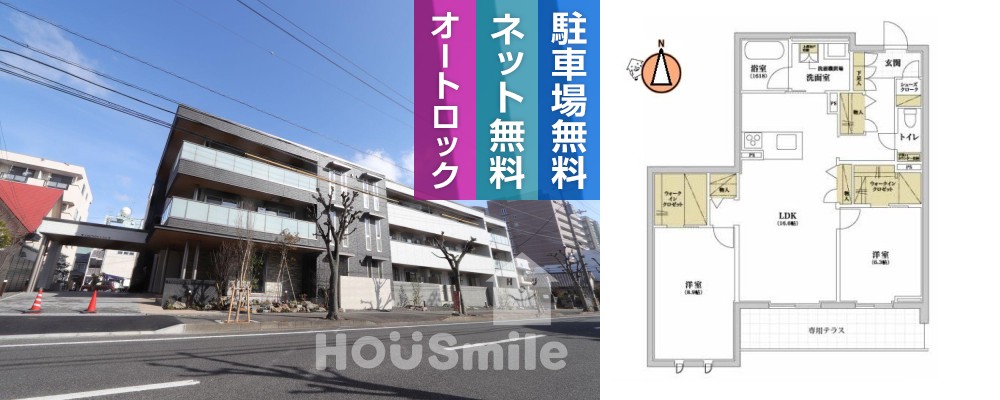 PROGRESS沖浜 303の外観と間取り図