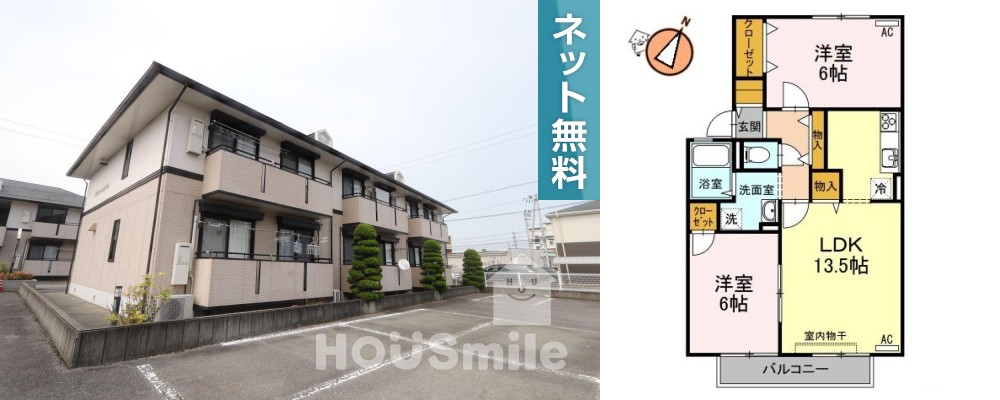 ハイカムール田中 C102の外観と間取り図