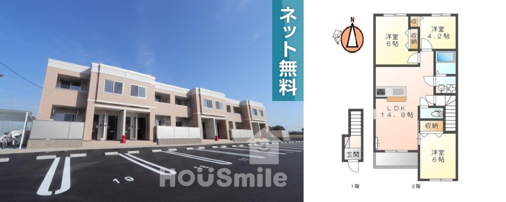 スターテラス古川A 201の外観と間取り図