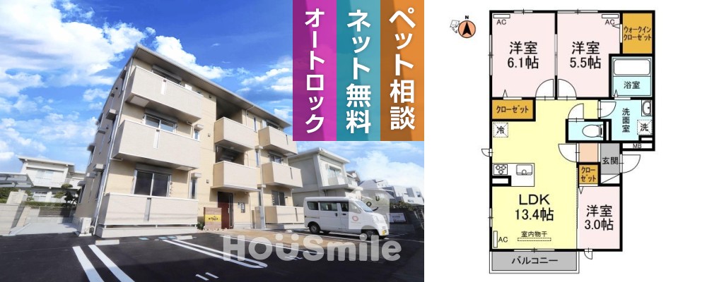 カポック 301の外観と間取り図
