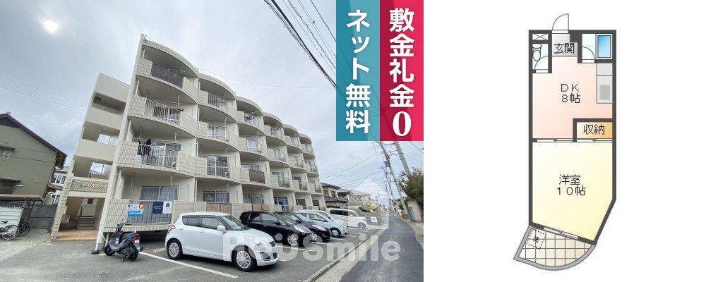 南佐古七番町 マンション 1DK 305の外観と間取り図
