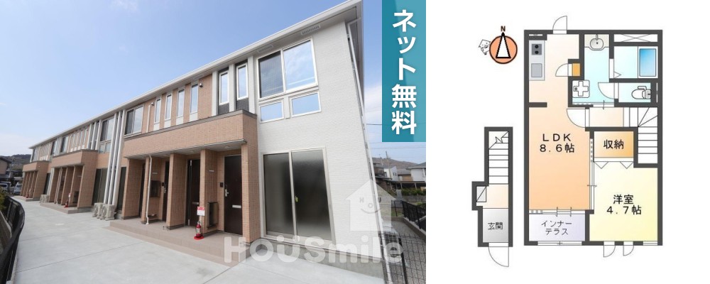 ルミナス 203の外観と間取り図