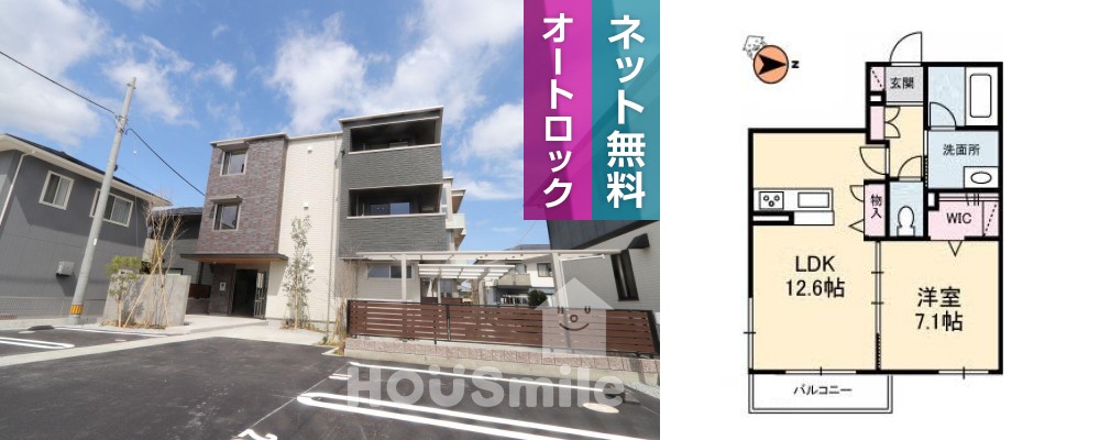 ベレオ杏樹 101の外観と間取り図