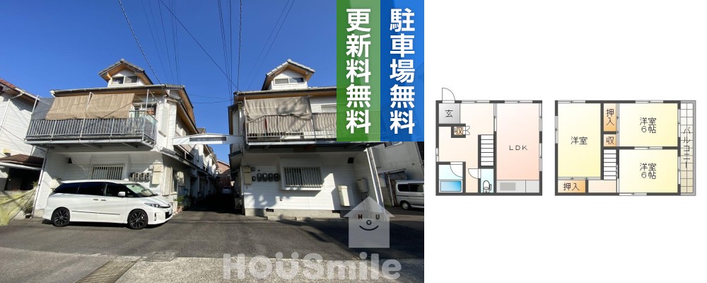 南佐古五番町 アパート 3LDK 6の外観と間取り図