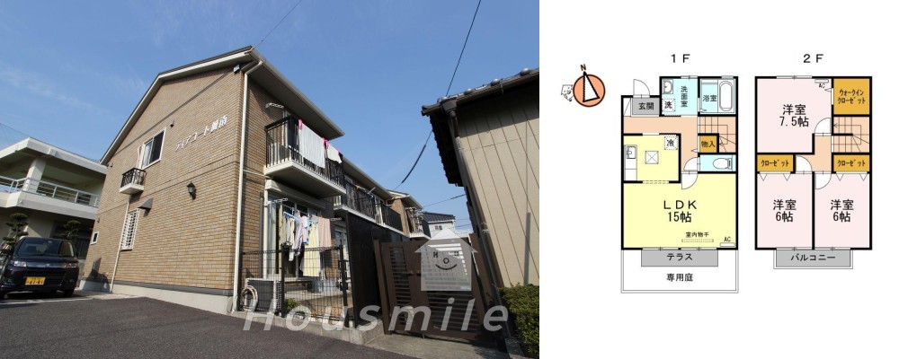 ディアコート城南 102の外観と間取り図