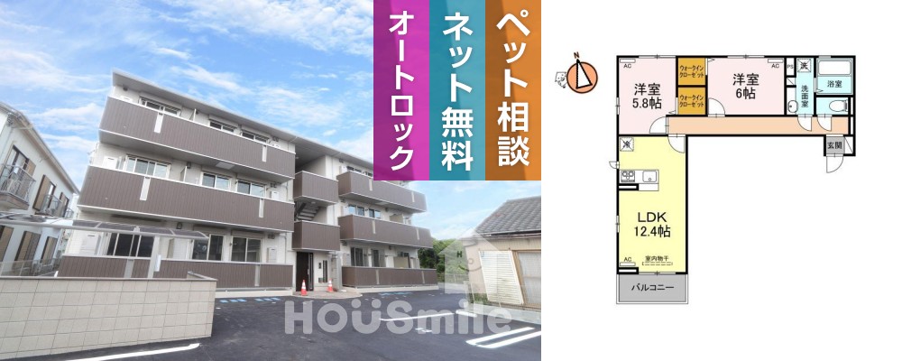 ミルキー住吉 102の外観と間取り図