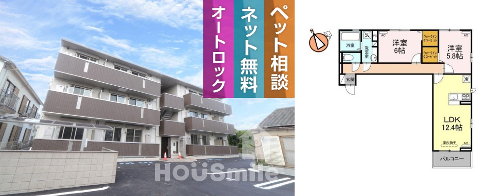 ミルキー住吉 103の外観と間取り図