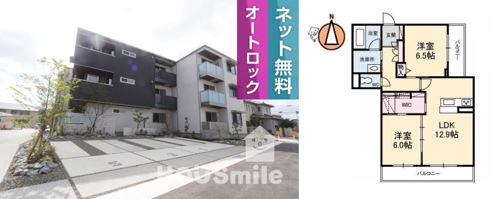 ベレオ北矢三 101の外観と間取り図