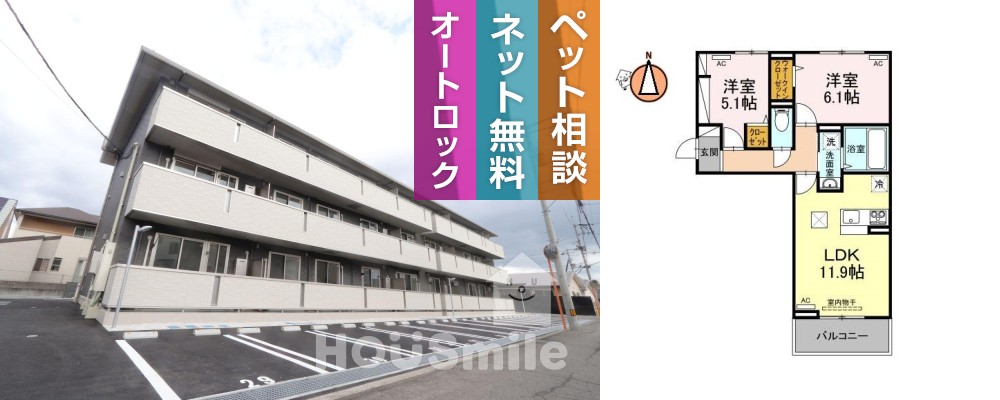 ハーベストCK 101の外観と間取り図