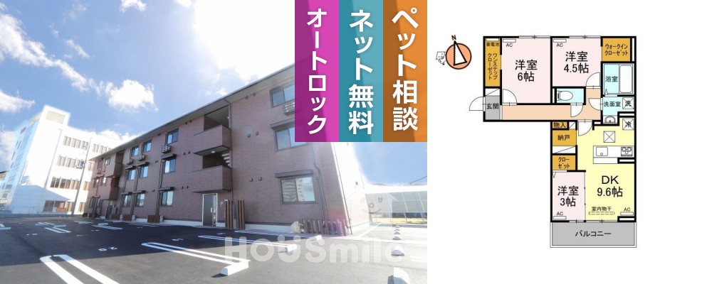 サンセール問屋町 301の外観と間取り図
