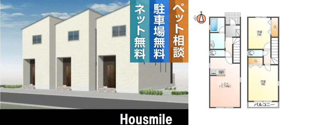 川内町 一戸建て 2LDK 101の外観と間取り図