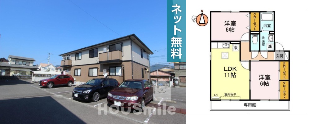プラザ・ルミエール弐番館 D棟 102の外観と間取り図