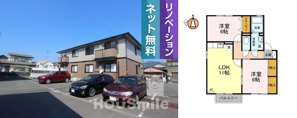 プラザ・ルミエール弐番館 D棟 202の外観と間取り図