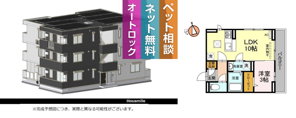 エル・ソル南庄町 101の外観と間取り図
