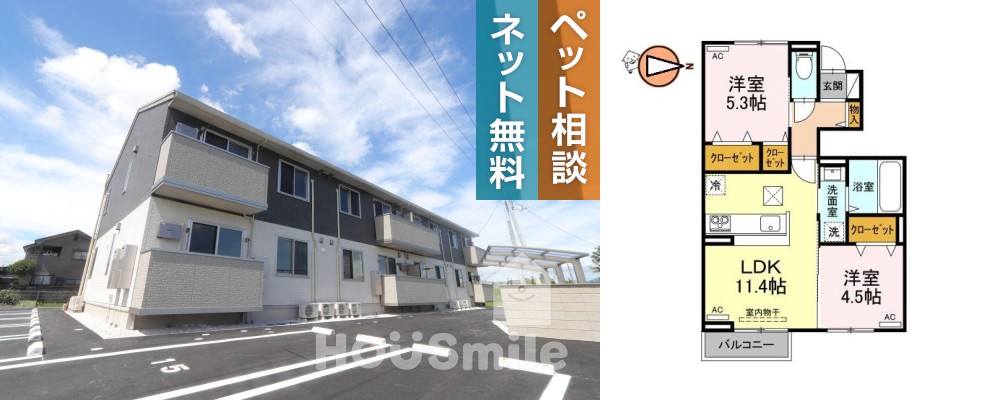 アルティス庄町 102の外観と間取り図