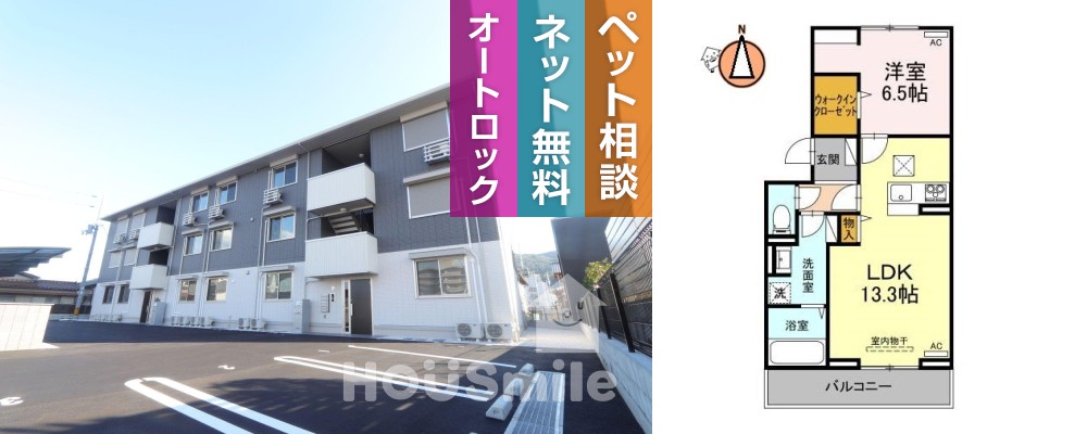 ドリーム庄町 105の外観と間取り図