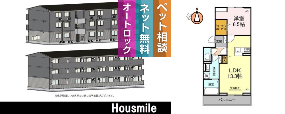 ドリーム庄町 205の外観と間取り図