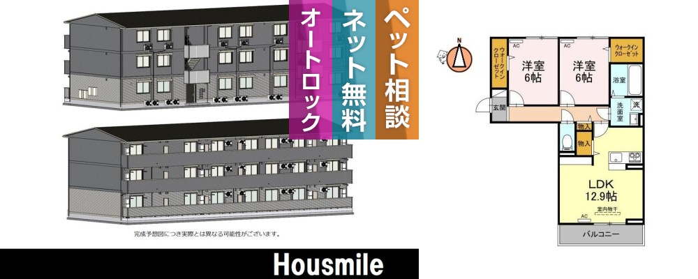 ドリーム庄町 301の外観と間取り図