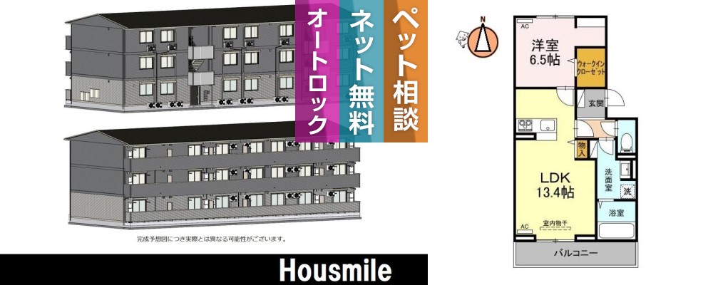 ドリーム庄町 306の外観と間取り図