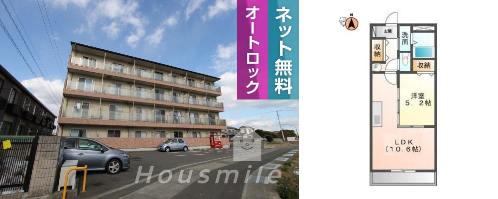 ウエストヒルズ 402の外観と間取り図