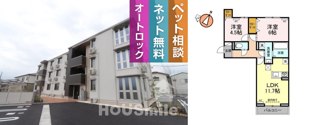 アーバンライフヒロ 203の外観と間取り図