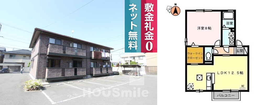 フェスティ佐古B棟 B102の外観と間取り図