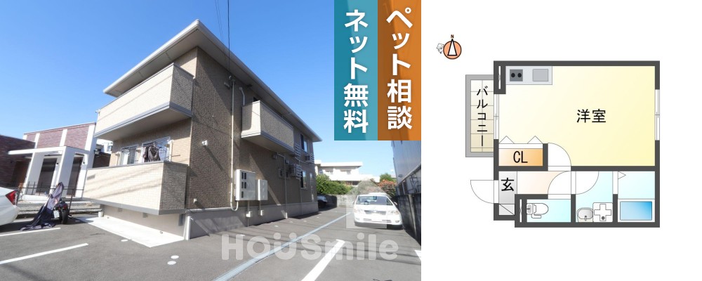 中昭和町 アパート 1R 101の外観と間取り図
