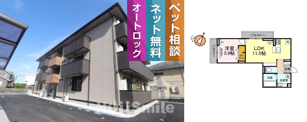 ヒーローキングダム 305の外観と間取り図
