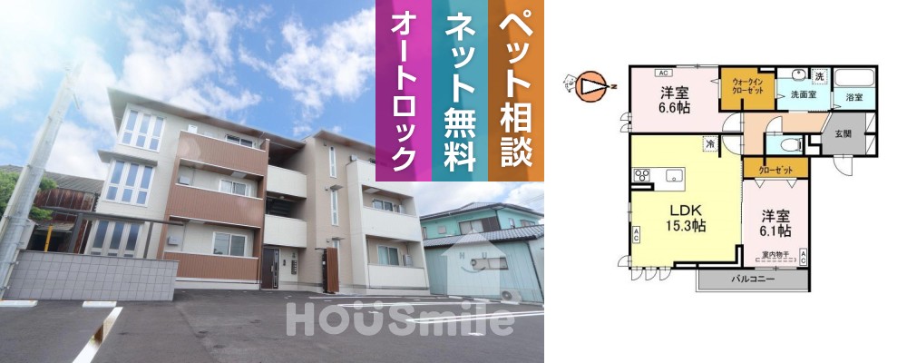 アーネスト安宅 301の外観と間取り図