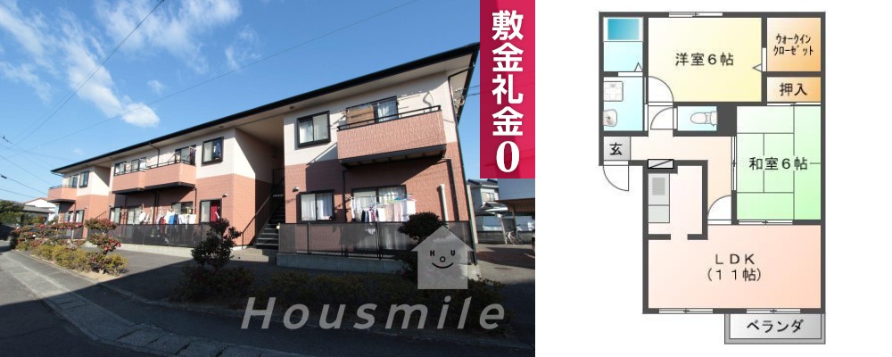 フォブール西須賀 201の外観と間取り図