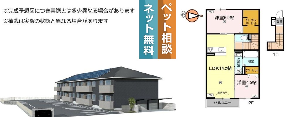 オリエンタルコート南田宮 207の外観と間取り図