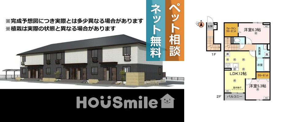 グランツ上福万 B棟 201の外観と間取り図
