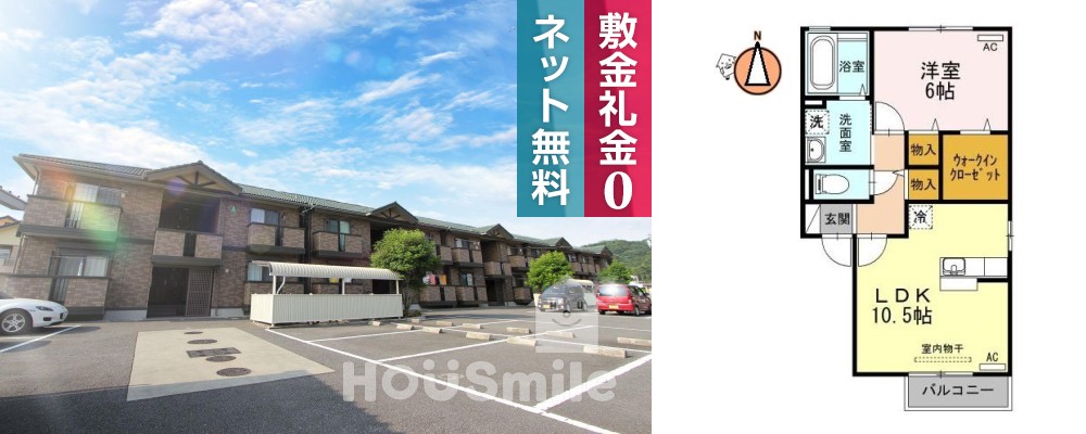 コーポK C棟 C202の外観と間取り図