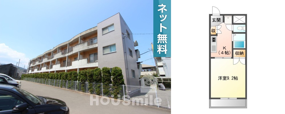 K’sガーデン住吉 305の外観と間取り図