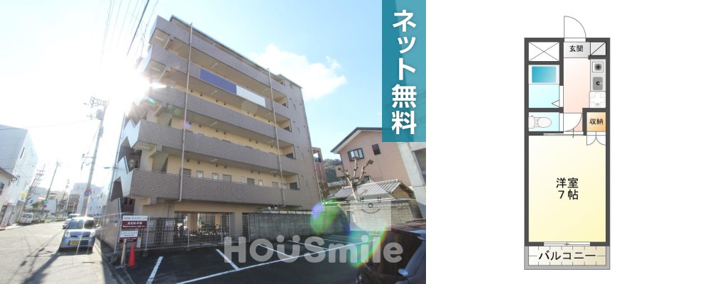 佐古一番町ハイツ 505の外観と間取り図