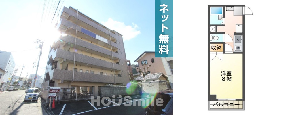 佐古一番町ハイツ 506の外観と間取り図