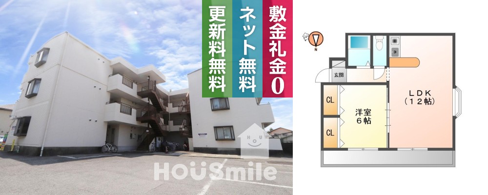 庄町 マンション 1LDK 207の外観と間取り図