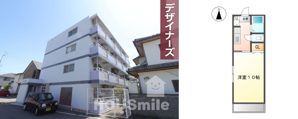 南昭和町 マンション 1K 202の外観と間取り図
