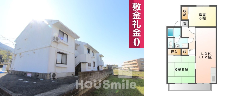 南庄町 アパート 2LDK 202の外観と間取り図
