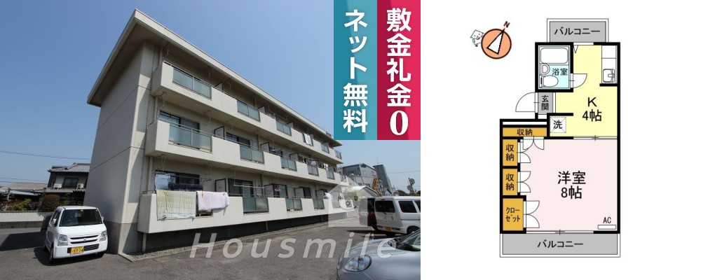ハイツ伊世 203の外観と間取り図