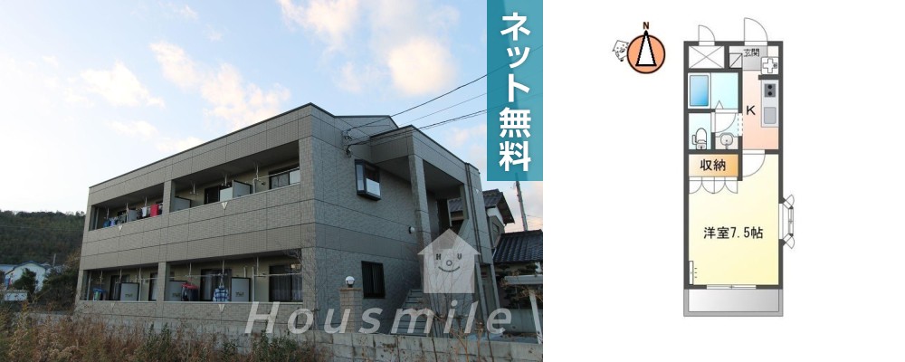 エトワール大開 201の外観と間取り図