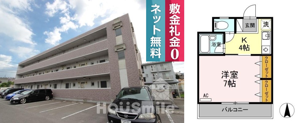 ルミナスコート 102の外観と間取り図